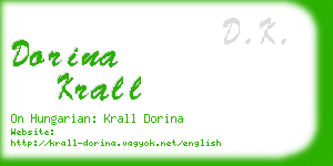 dorina krall business card